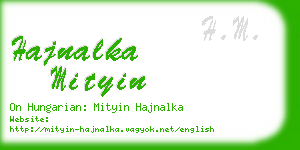 hajnalka mityin business card